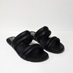 Sorel Black Women's Sandals | Slide Sandals | Leather Sandals | Size 9